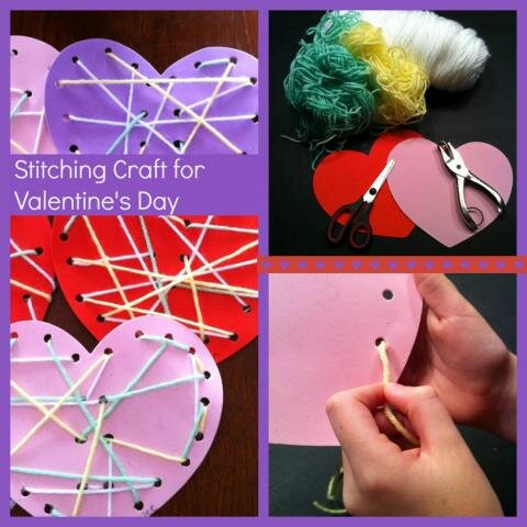 stitching craft for Valentine's Day